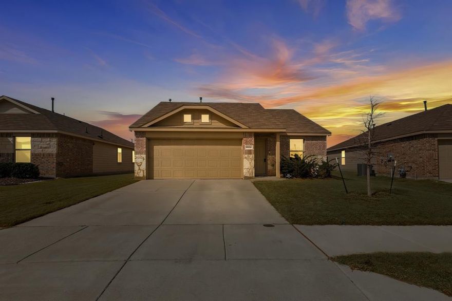 Discover this immaculately maintained 2023 home centrally located in the Primrose Crossing community close to everything. Where modern comfort meets exceptional neighborhood amenities. Offering 4 bedrooms and 2 beautifully designed bathrooms—or the versatility of 3 bedrooms plus a dedicated office—this floor plan adapts effortlessly to your lifestyle, whether you’re working from home, hosting guests, or simply needing extra room to grow. Step inside to a bright, open-concept living space filled with natural light and like-new finishes. The kitchen serves as the heart of the home, featuring contemporary cabinetry, sleek countertops, and a seamless flow into the dining and living areas—perfect for everyday living and effortless entertaining. The primary suite provides a peaceful retreat with a generous layout, walk-in closet, and vanity with plenty of counter space. Living in Primrose Crossing means enjoying a community designed for connection and relaxation. Spend sunny afternoons at the resort-style pool, unwind by the community lake, or let little ones explore the playground just moments from your doorstep. It’s a neighborhood that truly enhances your lifestyle.
With its pristine condition, flexible layout, and access to top-tier amenities, this home delivers the perfect blend of comfort, convenience, and community living. Plus, the extra cabinet in laundry room stays and well as the two white hutches in the kitchen, washer and dryer are negotiable.