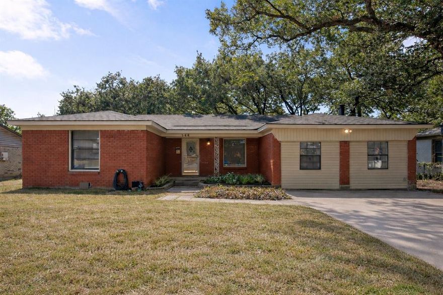 Ask me about special financing options that could help make this home yours, including potential lender concessions to reduce your closing costs, monthly payment, or even your down payment.

Welcome to 344 Bedford Court E in Bedford, TX. This home gives you space to live, room to grow, and a location that supports your lifestyle. Whether you're a first-time buyer, a busy professional needing airport convenience, or someone looking to settle into an established neighborhood, this one checks all the boxes.

This charming ranch-style home features 3 bedrooms, 2 bathrooms, and nearly 1,800 square feet of living space, with two spacious living areas ideal for entertaining, relaxing, or setting up a home office or playroom. Sitting on a generous 0.21-acre lot shaded by mature oak trees, it feels like the kind of place where life slows down in all the right ways.

Recent upgrades include:
• New roof (2024)
• Foundation repair with warranty (2025)
• Newer HVAC system under warranty
• All new flooring throughout
• Brand new stove and microwave

The kitchen and bathrooms are fully functional and offer the perfect canvas to add your personal design touch whether you're dreaming of a modern upgrade or a cozy farmhouse feel.

Tucked into one of the most connected pockets of the Mid Cities, you're just minutes from DFW Airport, Northeast Mall, and top rated schools. The neighborhood offers rare back road access to local shops, restaurants, and grocery stores, so you can skip the freeway and still get where you need to go. And with a brand new HEB and Sprouts coming in 2026, this location is only getting better.

If you’ve been waiting for a move in ready home with potential and location, this is your moment. Schedule your showing today and imagine your life at 344 Bedford Court E. Welcome Home.