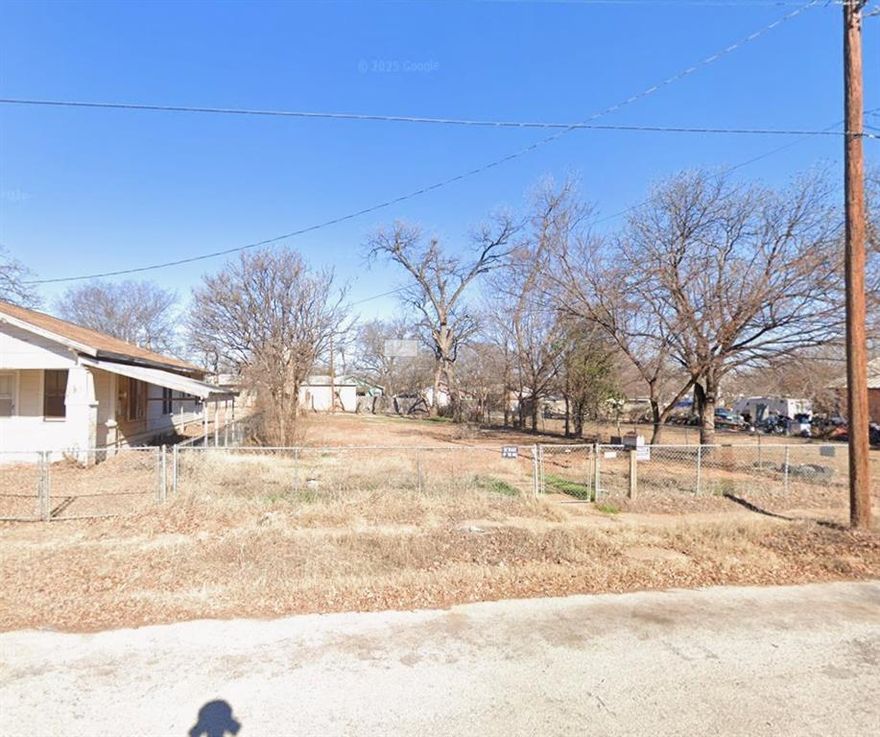 Vacant residential lot located in an established neighborhood in Brownwood, TX. This property offers approximately 6,830 square feet (0.16 acres) of level land, making it an ideal opportunity for new construction or investment.

The lot is situated in a developed area with nearby homes, providing access to existing utilities and city infrastructure. Conveniently located near local schools, shopping, and major roads, this property offers both accessibility and potential for future development.