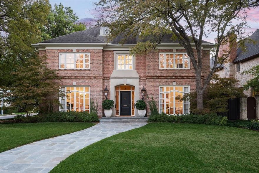 3501 Centenary is a classic traditional brick home located on a generous 80x150 prime corner lot in the University Park fairway. Built in 1989 by renowned builder Cy Barcus and architect Larry Boerder, this home boasts elegant formal spaces, a stylish wet bar perfect for entertaining, and an expansive family room that seamlessly connects to the kitchen and breakfast area. The impressive foyer features a beautiful spiral staircase that leads to a spacious upstairs landing from which four of the expansive en-suite bedrooms are located. The primary suite opens to a balcony overlooking the landscaped back yard and includes separate bathrooms and walk-in closets.  The three additional en-suite bedrooms feature hardwood floors and built ins. A separate staircase off the kitchen provides access to the private fifth bedroom or game room with full bathroom and closets. Gorgeous backyard includes turfed grassy area, and expansive covered patio, ideal for private outdoor gatherings. Additionally, the home features an over-sized three-car attached garage conveniently entered from Turtle Creek side. Zoned to Hyer Elementary and located just minutes from NorthPark Mall and the vibrant shops and dining at Preston Center and Snider Plaza, this home offers an unbeatable location!