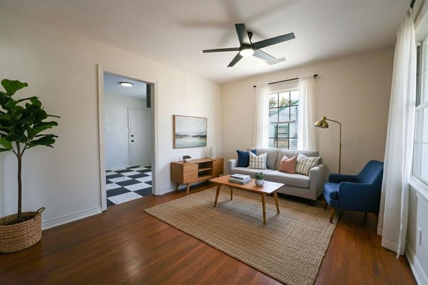 Step into this beautifully reimagined nearly 1,500 sq ft, 3-bed, 3-bath 1950s home, renovated with a no-expense-spared approach. Every detail blends modern-industrial style with the preserved character of its mid-century roots.

Inside, you’ll find new flooring throughout, paired with original hardwood floors saved in key areas to maintain authentic charm. The home feels extremely spacious and open, featuring a fully updated kitchen, remodeled bathrooms, fresh paint, and modern finishes throughout.

A standout feature is the large bonus room in the back with its own bedroom and bathroom—ideal for a home office, guest suite, studio, or additional living space.

Major upgrades include a brand-new roof, brand-new siding, a new HVAC system, and a mini-split in the bonus suite for efficient year-round comfort.

Outside, enjoy a one-car garage, covered parking, a covered back patio, full fencing with a gated entrance, and a backyard concrete slab with a fireplace—perfect for entertaining or relaxing.

Located in a quiet, friendly neighborhood with exceptionally kind neighbors, the home is also walking distance to shops, including Walmart and nearby retail.

Seller is offering a $5,000 buyer credit.

And here’s the part buyers will love:
Comparable remodeled homes in this area typically sell around $170 per square foot — while this home is priced closer to $145 per square foot. You’re getting a beautifully remodeled property with major system upgrades at an exceptional value.