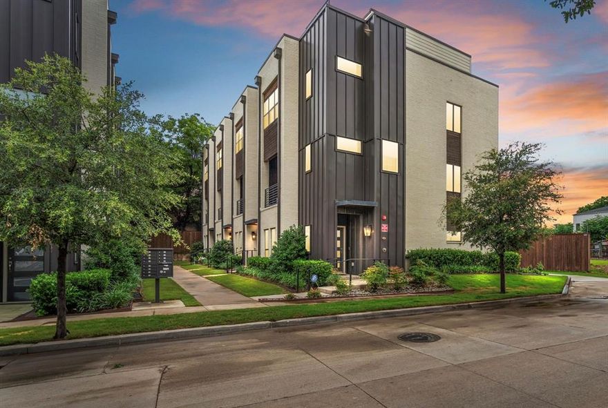 Modern luxury meets everyday convenience in this beautifully designed townhome, ideally located in the heart of Linwood Park. Just a short walk from Fort Worth’s Cultural District and vibrant West 7th Street, you will enjoy easy access to premier shopping, dining, and entertainment. This 3-bedroom, 3.5-bath home offers sleek finishes, a versatile layout, and effortless, low-maintenance living. The stylish eat-in kitchen features quartz countertops, a large island, gas range, and walk-in pantry, and open seamlessly to the spacious living and dining areas—perfect for entertaining. A covered balcony extends the living space outdoors. Each bedroom includes its own private en-suite bath, providing comfort and privacy. The generously sized primary suite offers a 10x7 walk-in closet and a well-appointed bath with dual sinks. Smart home capabilites include myQ garage opener, Ring camera, and smart home switches on the second floor and primary bedroom. The HOA covers exterior maintenance and insurance, landscaping, water, trash, and more—allowing you to enjoy a truly lock-and-leave lifestyle.