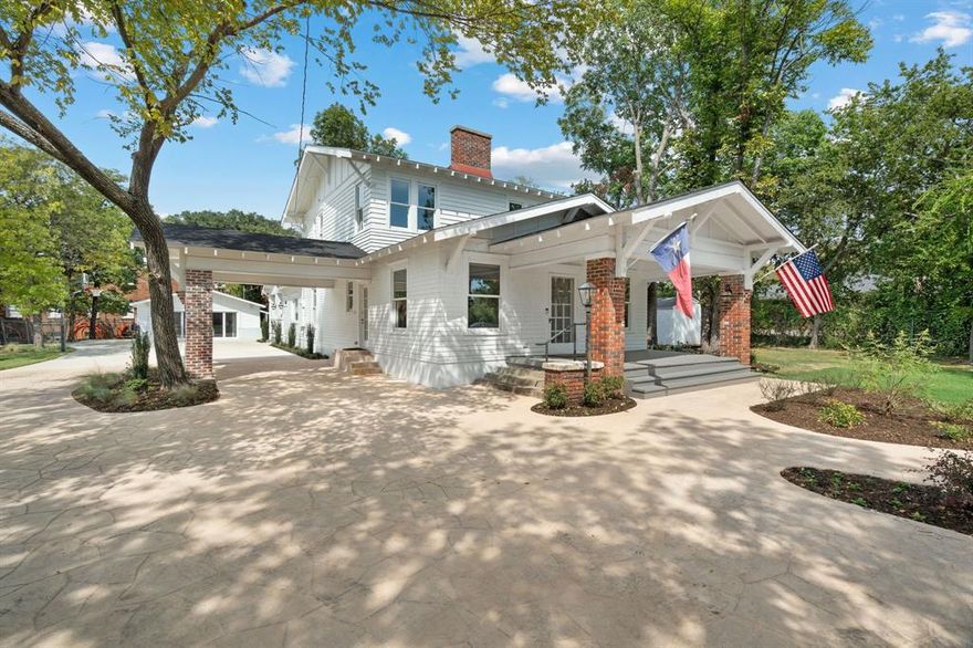 Built in 1913, this timeless estate offers a rare combination of historic character, modern livability & nearly 1 acre of land in the heart of Richardson. Even more unique, the property is within walking distance to the vibrant Richardson CORE District, where local dining, entertainment & community events create a true neighborhood lifestyle that is hard to find in this area. The main home showcases original HW floors, coffered ceilings & detailed millwork that preserve its historic charm, while expansive living and dining areas create a natural flow for both everyday living & entertaining. The kitchen is thoughtfully updated with custom cabinetry & opens seamlessly to the main living spaces. A truly standout feature of the property is the fully separate, grandfathered second dwelling, complete with its own kitchen, bathroom, and living space. Because the City of Richardson no longer permits new secondary residences, this creates a rare & valuable opportunity for multi-generational living, long-term guests, private office use, or potential rental income. Designed with real-life functionality in mind, the home also includes an entertainment playroom & media room, a spacious laundry room with double washers & dryers, and flexible living areas that can easily adapt to work, play, or hosting. The nearly one-acre lot provides both privacy & usability, with a driveway that can accommodate multiple vehicles, as well as a fully enclosed, grandfathered fence that surrounds the property, offering an added level of privacy & security that is difficult to replicate today. Outdoor porches and patios create inviting spaces to relax or gather, while the expansive yard offers plenty of room for kids to run, play, and explore. It is the kind of outdoor space that supports both everyday living and memorable moments, all within a setting that offers a sense of space and character that is increasingly hard to find. HAVE YOUR AGENT SEND YOU THE PROPERTY VIDEO IN THE VIRTUAL TOUR LINKS.