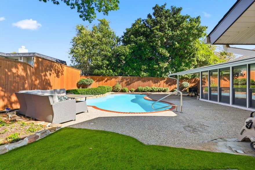 Beautifully updated home overlooking a serene 9-hole golf course and shaded by mature trees around your sparkling pool. A double-front door opens to stunning terracotta floors, warm paneled cathedral ceilings, wrought-iron railings, and a clear view to your large sunroom and private pool that friennds and family will love!  The newly remodeled eat-in kitchen features quartzite countertops, a coffee and wine nook, and flows seamlessly into the living areas—perfect for gathering or relaxing by one of three fireplaces.  The open floor plan is designed to impress even the most discerning buyers. Ideal for entertaining, the home offers inviting front and back porches, a sunroom, a pool, and an upstairs recreation room. The first-floor primary suite includes private access to the sunroom. Located close by is great shopping and dining, this vibrant community offers exceptional amenities including golf, tennis, swimming, and pickleball. A truly active and welcoming neighborhood.