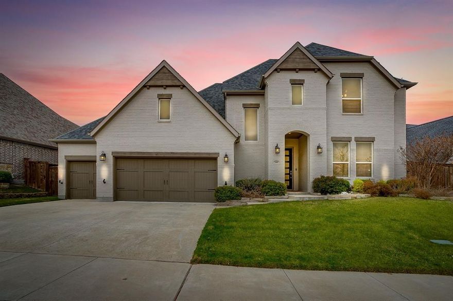 This beautifully designed Highland home offers a spacious, functional floorplan that fits the whole family with a hard to find FOUR CAR GARAGE.  The chef's kitchen opens to the family room and features a larger than life island, double ovens, abundant counter space, and 2 eating areas, creating the perfect space for cooking and entertaining. The downstairs primary retreat offers a spa like en suite bath with dual vanities, separate tub and shower, and extra large walk in closet, while the rest of the home features four additional bedrooms, each with its own full bath and walk in closet, and a half bath for guests.  A dedicated office, as well as a media room and separate game room provide plenty of space to spread out, finishing out this house to perfection.  One of the standout features is the rare 4-car garage—perfect for extra vehicles, storage, or the golf carts that are a staple in this golf-cart-friendly community. You have a true 3 car garage as well as a tandem. The home also includes a large walk-out attic, already completely floored, offering an incredible amount of easily accessible storage space hardly ever found in homes.  The spacious backyard, large enough to accommodate a future pool, gives you the opportunity to create your own private outdoor retreat.  Living in Walsh means enjoying resort-style amenities including multiple pools, a state-of-the-art fitness center, tennis and basketball courts, scenic lakes, miles of hiking and biking trails, parks and playgrounds, and the Makerspace community workshop. Residents also enjoy the convenience of an on-site elementary school, neighborhood market, and a full calendar of community events.  This home combines space, storage, and an exceptional lifestyle in one of the most desirable communities in the area.  Backyard picture of pool is a rendering only.