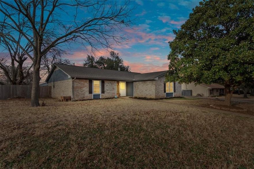 Welcome home to this adorable three-bedroom, two-bath home on a large lot in Midway ISD. This home in the quiet & established Arrowhead Estates is sure to impress. Curb appeal can't get much better with the giant magnolia tree in the front yard welcoming you to the beautiful brick home! Upon entry, we find a spacious living room with a beautiful brick fireplace open to a dining space with lovely bay windows. The galley-style kitchen has been recently painted, features butcher block countertops, and is open to the dining space! Bedrooms are fantastic in size with recently replaced carpet. Other noteworthy features include large closets, paint updates, and a nearly new roof. Head out to the spacious and fenced backyard, with a large tree and three custom wooden flower boxes for your dream home garden, the perfect place to spend your spring! This adorable home has many updates but still room to make it yours! Schedule your private tour today!