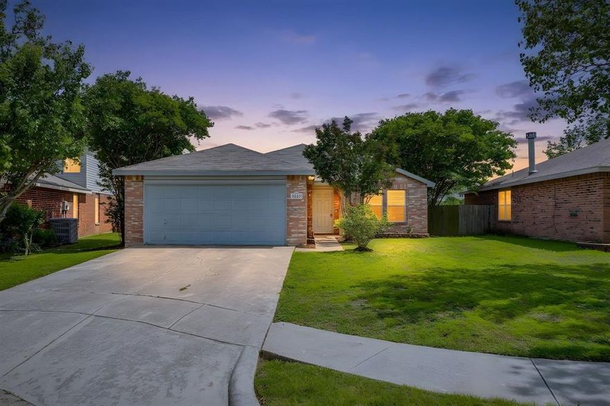Welcome home to this beautifully updated gem nestled in a highly desirable Fort Worth neighborhood within sought-after Crowley ISD! From the moment you arrive, you’ll fall in love with the inviting charm, thoughtful updates, and incredible location this home has to offer. Step inside to discover a bright, open-concept floor plan designed for both comfortable everyday living and effortless entertaining. The spacious family room serves as the heart of the home and features a stunning brick fireplace that creates the perfect cozy atmosphere for gatherings with family and friends. Just off the entry, the formal dining room offers the perfect space for holiday meals and everyday dining. The adjoining kitchen is both functional and welcoming, complete with abundant counter space, generous cabinetry, pantry storage, double sink, electric range, and a brand-new Whirlpool dishwasher, making meal prep and hosting a breeze. Retreat to the private primary suite offering a relaxing escape with an ensuite bath and oversized walk-in closet. Two additional bedrooms provide endless flexibility and are ideal for children, guests, a home office, or playroom. This home has been thoughtfully refreshed with major updates that provide peace of mind, including a newer roof, HVAC system, water heater, fresh interior paint, and brand-new carpet in all bedrooms and closets. Step outside to your oversized backyard oasis, truly a blank canvas ready for your dream outdoor living space, garden, or entertaining area. The backyard also features a sought-after Ulrich Lifestyle Shed, dedicated garden area, and a private gate that opens directly to the incredible neighborhood park complete with playgrounds and scenic jogging trails. Enjoy all the benefits of this welcoming community, including a neighborhood pool perfect for cooling off during Texas summers. Homes like this, combining updates, location, community amenities, and backyard potential, rarely come available. Don’t miss this opportunity!