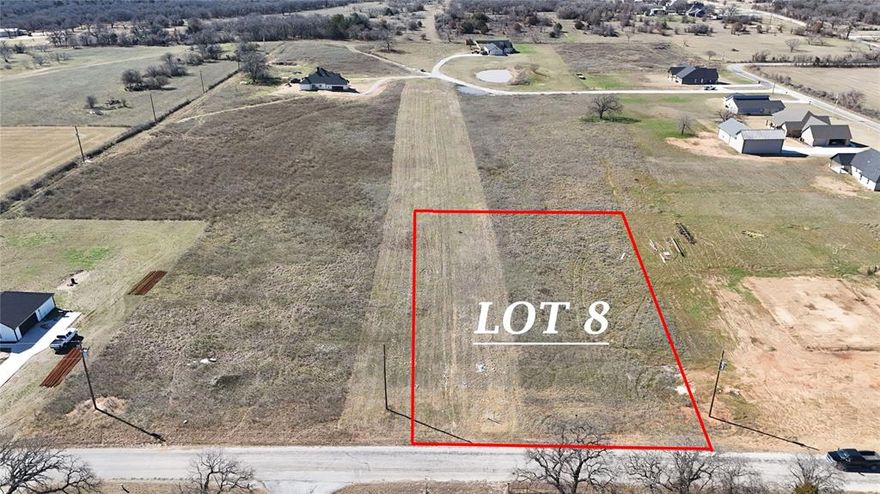 Your new home is ready to be placed on this beautiful 1 acre lot in Holiday Ranch! Conveniently located in between Bridgeport and Paradise. Quiet country living awaits you! This lot is level,  Minimum 1800 square foot of living area and animal restrictions are not to exceed 1.5 per acre. Just 3.5 miles from the heart of Bridgeport, where they have a cute and updated downtown with several restaurants and activities! Easy access to all major highways for commuting back and forth to the Metroplex for work! Call to view today!