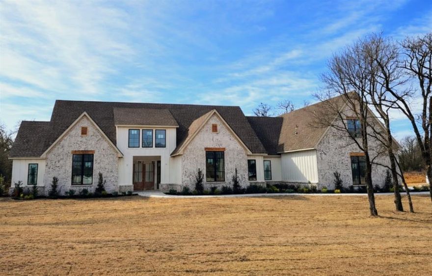 Situated behind the gates of Taylor Bridge North, this exceptional new construction home sits on 1.10 private acres within the highly acclaimed Centennial ISD. A sweeping concrete drive and oversized three-car garage create a striking first impression. Inside, soaring ceilings and expansive windows fill the home with natural light, highlighting refined finishes and thoughtful design throughout. The chef’s kitchen features state-of-the-art appliances, quartz surfaces, custom cabinetry, and a seamless flow for entertaining. A private primary suite occupies its own wing, offering a spa-inspired bath and a true retreat experience. Towering mature trees frame the property, providing shade, privacy, and a serene Texas backdrop. A rare opportunity to own a refined estate that blends luxury, space, and top-tier schools with convenient access to nearby amenities.