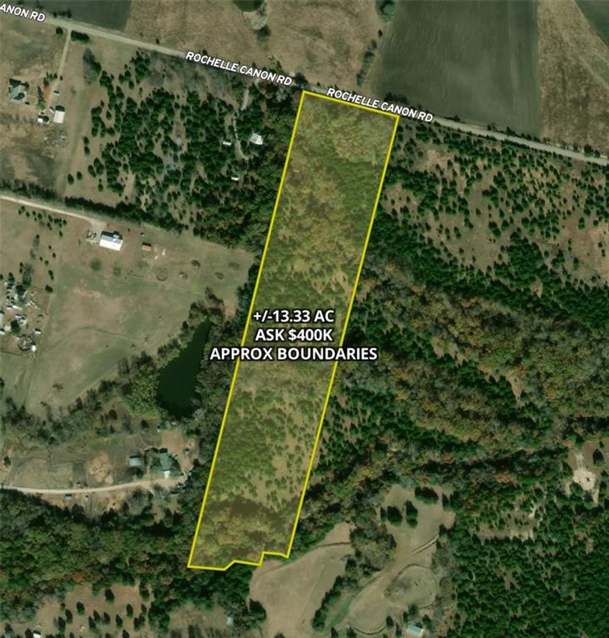 To be divided out of larger tract.  Unique property with mature oaks and several deep wet weather creek beds.  This property isn't for everyone but those looking for a truly one of a kind place to build a homeplace with real privacy, you owe it to yourself to look.  Convenient to US 75 and the new chip plants in Sherman, and short drive to Tom Bean and Whitewright.  Will divide, info deemed reliable but not guaranteed.