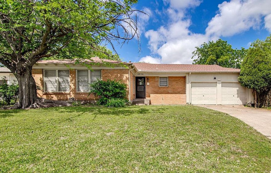 INVESTOR SPECIAL! This property features three bedrooms, one and a half bathrooms, a two-car garage, and an oversized fenced backyard. Upon entry, you'll find the kitchen to your right, which is spacious with good cabinet and counter space, along with a convenient pantry closet. Kitchen leads to the dining and living spaces, where you'll find windows overlooking the backyard and great potential for personal touches. Three bedrooms are off the entry and down the hallway to the left. Spacious primary bedroom with good closet space, and an ensuite half bathroom for convenience. Two secondary bedrooms are both spacious and share a nearby full bathroom. The fenced backyard has a separately fenced area that has potential for a dog run, garden, or separate play area.