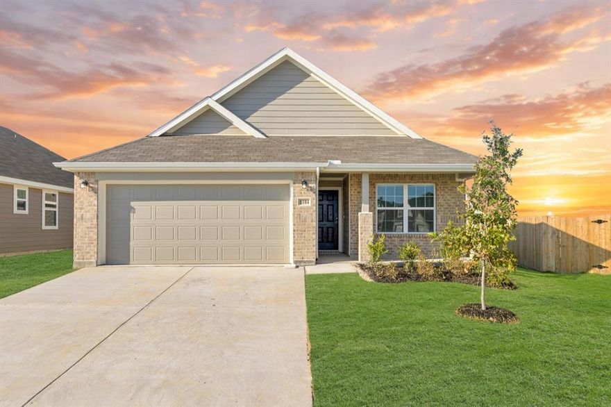 Welcome home to The Retreat at Fossil Creek, one of Legend’s newest communities in Fort Worth, TX. The Ravenna is a thoughtfully designed, single-story new construction home that offers comfort, functionality, and room to settle in. With 4 bedrooms, 3 bathrooms, and a 2-car garage, this layout provides flexibility for everyday living and guests alike. Inside, vinyl plank flooring flows through the living spaces, paired with included privacy blinds to help the home feel finished from day one. Tray ceilings add subtle character, while the kitchen features 42-inch cabinetry, granite countertops, and a box window in the dining area that brings in natural light and creates a welcoming place to gather. The Owner’s Suite offers a relaxing retreat with a bay window, double sinks with granite countertops, an oversized shower, and a walk-in closet designed for easy organization. Located in The Retreat at Fossil Creek, this affordable new home blends modern finishes, practical design, and low-maintenance living—an inviting place to put down roots and feel at home. Schedule a visit and see how the Ravenna fits your lifestyle.