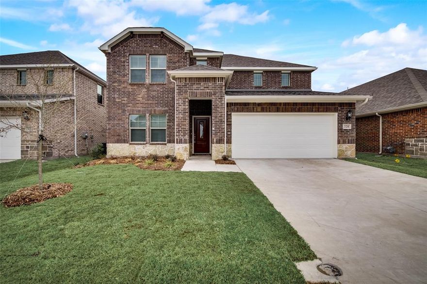 Move-In Ready! Try a new recipe in the Bexar’s impressive kitchen, complete with a useful island and large pantry. Gray cabinets, salt 'n pepper granite, white geo backsplash, light gray tile and carpet, and oyster oak vinyl in our Posh package. Spend the weekends cooling off in Woodcreek’s community pool. With miles of trails, numerous playgrounds, and a well-equipped clubhouse, everything you need is just a short walk from home!Located just off I-30, Dallas is just over a half hour away. Known for their energy-efficient features, our homes help you live a healthier and quieter lifestyle while saving thousands of dollars on utility bills. Make it your home before it's gone!