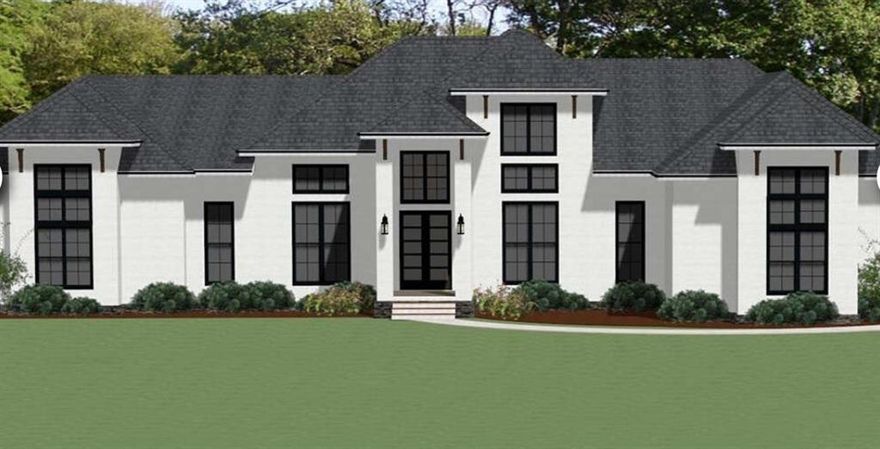 Jewel Estates located off Robnett Road in Waxahachie will be a 12 - 1 acre lot gated Subdivision with a private pond.  These custom homes will range from 3800-4500 sq ft.  The outer perimeter of the gated subdivision will have a 6 ft wrought iron fence. This proposed home will be on 1.004 acres.  Estimated start date is June 2025.  This 1 story home will feature a 5 bedroom, 4 full baths, 1 half baths, 4027 square ft home with a 3 car garage.  This home will have a huge primary suite, walk in closets, office space, porch area, mud room and many more options.  There is an HOA within this exclusive development.  Water is provided by Rockett Water and all homes will be on septic.  Ellis County has plans for road expansion of Robnett Road.  Land is currently in development stage. Construction plans are copyrighted by Designer.