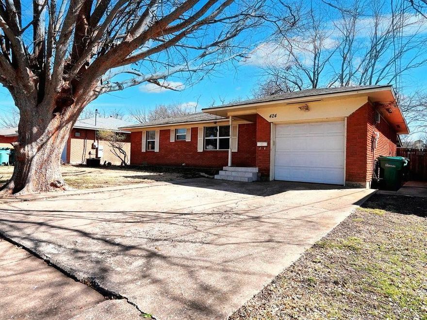 Charming West Sherman Home with Spacious Yard & Covered Patio

Welcome to 424 Anita St — a cozy and inviting 3-bedroom, 2-bath single-story home nestled in a quiet, established west Sherman neighborhood. Ideal as a first home, downsizing opportunity, or investment property, this residence offers comfortable living with functional space inside and out.

The home features central heat and air, a well-appointed kitchen with electric range and dishwasher, washer-dryer connections, and an attached 1-car garage for convenience and storage. The layout is designed for easy everyday living and low-maintenance ownership.

Step outside to a large fenced backyard shaded by mature pecan trees, complete with a covered patio perfect for relaxing or entertaining. A storage building adds additional utility space.

Conveniently located just minutes from hospitals, schools, shopping, and dining, this property combines neighborhood charm with everyday accessibility.

Move-in ready with strong rental or resale potential — don’t miss this opportunity in desirable west Sherman.

All information deemed reliable but not guaranteed. Buyer and buyer’s agent to verify all information herein.