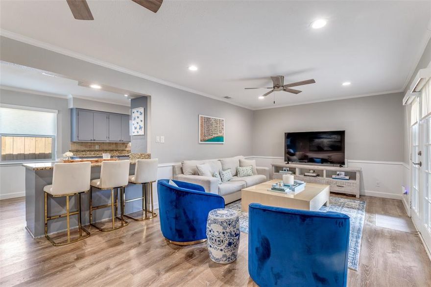 Updated, move-in ready home just minutes from White Rock Lake, the Arboretum, and the best of East Dallas living. From the moment you enter, you’ll be greeted by a light-filled interior and an inviting layout where the living, kitchen, and dining areas flow seamlessly together. At the heart of the home, the living area offers views and direct access to the expansive backyard, while the spacious eat-in kitchen features granite countertops, updated appliances, abundant storage space, and a cozy breakfast nook - perfect for everyday living and entertaining. 

Throughout the home, enjoy beautiful hardwood floors, fresh paint, updated lighting, and new window shades that add both style and functionality. The primary suite serves as a true retreat, featuring an ensuite bath complete with a stunning marble walk-in shower. The additional bedrooms are generously sized and offer comfortable spaces for guests, a home office, or any other personalized space. The backyard is designed for both relaxing and entertaining, with a large patio, expansive grassy area, storage space, and a newly added driveway gate for added privacy and convenience. With thoughtful upgrades and major improvements throughout, this home is truly low-maintenance and move-in ready in one of East Dallas’s most desirable locations.