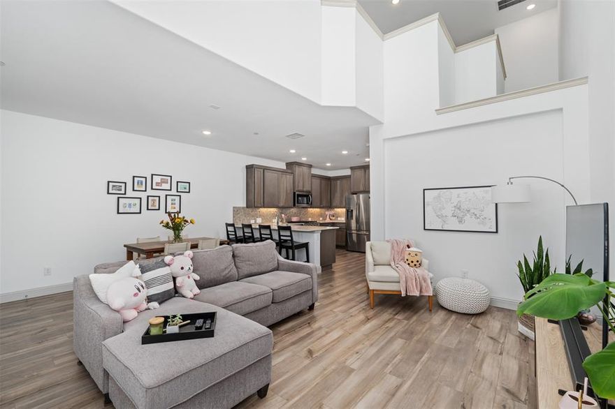 Welcome to 6153 Roper Rd offering stylish, low-maintenance living in the heart of McKinney and feeding to FRISCO ISD.  Easy, convenient  access to everyday essentials with exciting developments in the works including The Farm, District 121, Costco, the Sunset Amphitheater, Cannon Beach Surf Lagoon & Hotel, and the proposed Kalahari Resort.  This like-new Carson model boasts quartz counters in the Chef's kitchen and baths, stained 42 inch cabinets, hand laid tile backsplash, stylish and durable wide-plank LVP,  and the HOMEPRO package for enhanced wifi, video doorbell and HDMI bundle.  The tankless water heater, wifi enabled thermostat, radiant barrier and an enhanced HVAC system will keep you comfortable and maximize efficiency year round.  2 beds, 2.5 baths PLUS a loft area upstairs that could be perfect for a remote work space or play area.  If convenience, value, style and community appeal to you, this could be the one you can call HOME!