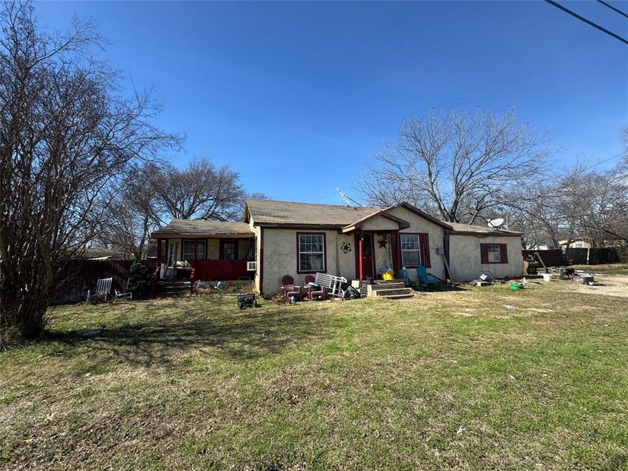 INVESTOR OPPORTUNITY: Value-add property located at 510 S Pecan St in Bells, TX, situated on a rare ~1-acre lot within city limits. This property offers high visibility and immediate access to Hwy 69, making it an ideal candidate for a full rehab, buy-and-hold, or potential site redevelopment. Located in the sought-after Bells ISD with no HOA restrictions, the expansive acreage provides significant utility for equipment storage, expansion, or accessory structures. Property to be sold AS-IS. Cash or hard money preferred. Buyer and buyer's agent to verify all measurements, utility connections, and zoning requirements.