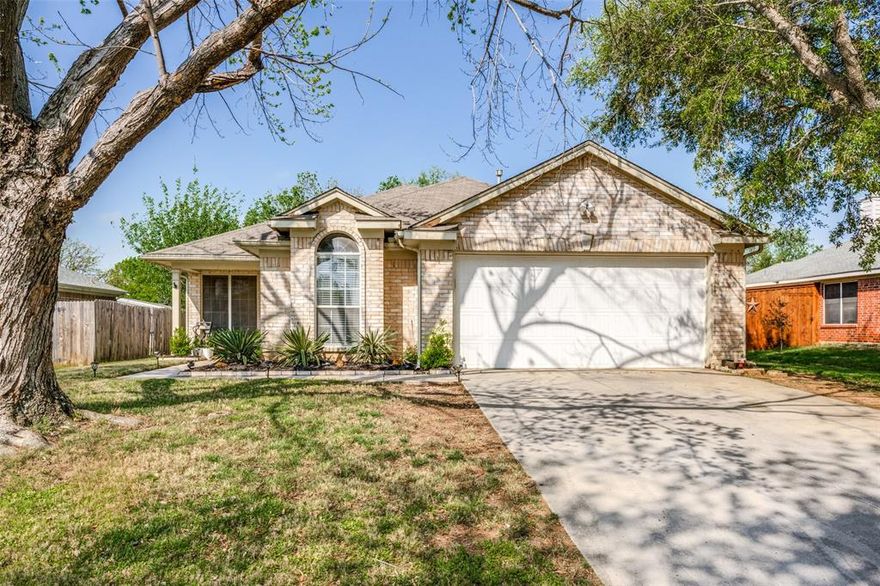 Charming and well-maintained 3-bedroom, 2-bath home offering 1,584 sq ft of comfortable living space, complete with a 2-car garage. Upon entering the home is a large formal dining space with plenty of flexibility to be used as desired. Large kitchen with gas stove and room for customization! This property features a spacious backyard—perfect for entertaining, relaxing, or future customization. Conveniently located near I-35 and just a short drive to Lewisville Lake, it offers both accessibility and recreation. Ideal for first-time homebuyers or as a great investment opportunity with strong rental potential.
Rear siding is being replaced along with fresh paint on rear exterior siding. Garage door and opener has been replaced. HVAC is 2020 and works very well!