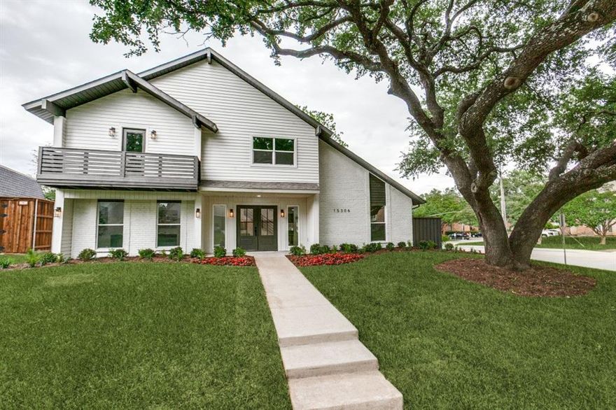 Location and luxury converge in this fully remodeled two-story residence in the highly sought-after Prestonwood area of Dallas. Spanning 2,648 sq ft, this 4-bedroom, 3-bath home showcases a refined blend of modern design and timeless elegance, with abundant natural light illuminating every thoughtfully curated detail.

Designed for both sophisticated entertaining and effortless everyday living, the open-concept layout features expansive living spaces and a seamless connection between the kitchen and main living areas. A dedicated office and versatile guest suite provide flexibility to suit a variety of lifestyles.
The primary suite offers a true retreat, highlighted by private access to an exclusive rooftop deck—an exceptional space to enjoy morning sunrises or unwind under the evening sky.

Situated on a prominent corner lot, the property is framed by mature trees and enhanced with new landscaping, creating a sense of privacy and curb appeal. 

Ideally located near premier shopping, dining, and major thoroughfares, this home offers an exceptional blend of luxury, comfort, and convenience.