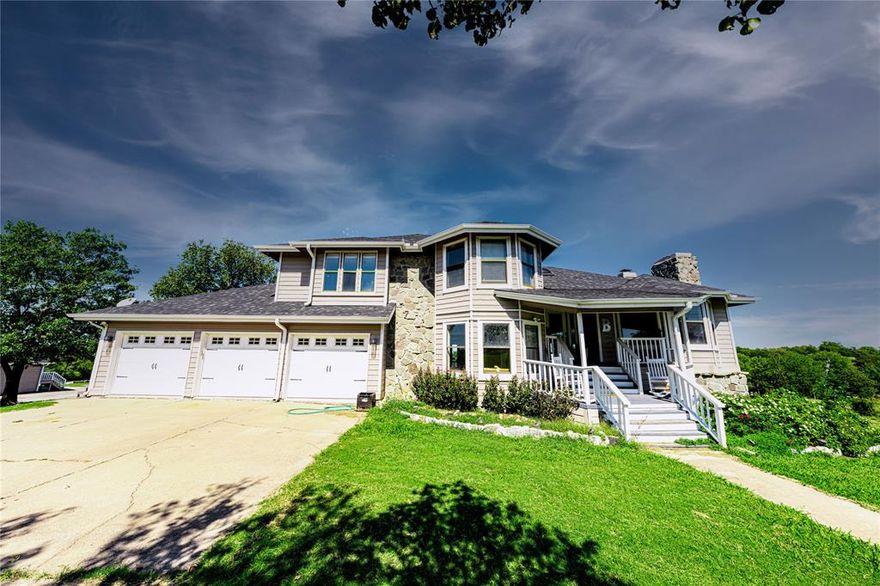 This House has it ALL! Resort Living at its FINEST. Almost 28 Absolutely Beautiful Acres. Large Guest House w Newly Remodeled Apartment Above. 30 x 60 Shop. Huge Pool. Fenced in Lighted Sport Court for Tennis, Pickleball, Basketball. Putting Green. Great Floor Plan in Main House: 5 Bedrooms or 4 with a Study, 4 Full Baths, 2 Living Areas, Game Room, Media Room, 2 Dining Areas. 3 Fireplaces. Primary Bedroom has Large Sitting Area and Private Balcony. Full Wet Bar off Media and Game Room. Large Balcony for Entertaining with Amazing Hilltop Views. 11.97 KW Solar System installed 2017. New Roof and Gutters in 2021. Bike, Hiking and ATV Trails through Wooded Areas, Bridges over Creeks, Large Stocked Pond with Large Mouth Bass, Catfish, Perch. 8 Foot Fencing. 3 Car Garage.