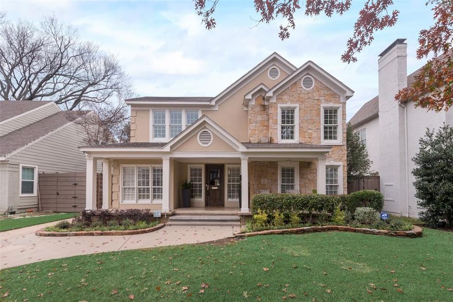 Charming, spacious home in HPISD &Hyer Elementary w detached guest quarters &pool. Flex floor plan allows for a home office or home gym in addition to the 5 bedrms, 5 baths inside plus w the guest house together it totals 6 beds &6 baths. Lots of natural light, windows w planation shutters, vaulted ceilings &spacious living areas complement this family home. Master has huge walk-in closet, newly renovated master bathroom w steam shower & Hollywood tub. 2additional beds &2 additional full baths downstairs! Updated kitchen w doubleoven & gas stove, opens to family rm & overlooks covered patio & pool w waterfall. Separate dining rm is downstairs as well as utility room-pantry area. Upstairs are 2 large beds & 2 full baths plus additional living area (bonus room) & kitchenette. Nice size backyard w outdoor grilling area for entertaining. Mosquito mist system. Alley access to electric gate for private covered parking.