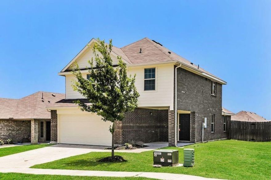 The Miguel Plan offers style and comfort in a spacious two-story layout with 3 bedrooms and 2.5 bathrooms. Enjoy open-concept living with a bright family room, modern kitchen, and dining area—perfect for entertaining. Upstairs features a luxe primary suite with spa-style bath and walk-in closet, plus two more bedrooms and a convenient laundry room. Outdoor living shines with a covered patio and fenced backyard. Extras include vinyl plank flooring, a two-car garage, and smart design throughout. SimplyMaintained service covers lawn care and pest control for just $100 month. Cardinal is a quiet and welcoming neighborhood in Ennis, TX, offering easy access to Highway 287 for smooth commutes. The community is part of the Ennis Independent School District, providing great schools nearby. Residents enjoy local dining and shopping, with the nearby Ennis Bluebonnet Trails offering scenic beauty and outdoor exploration each spring. With its relaxed atmosphere and convenient location, Cardinal is ideal for those seeking a peaceful suburban lifestyle.