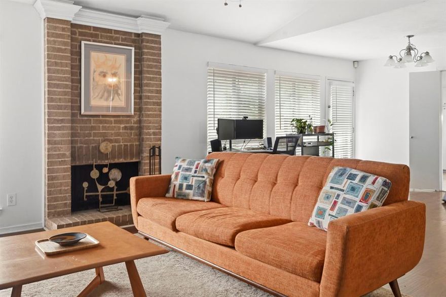 A lovely condo tucked within a gated Preston Hollow community, 10548 Stone Canyon Road, Unit 230, is a two-bedroom, two-bath home filled with warmth and charm. Vaulted ceilings, crown molding, and a wood-burning fireplace create an inviting focal point within the open living space. Freshly painted throughout, the home also features new carpet in both bedrooms, each thoughtfully designed with spacious walk-in closets.

Additional highlights include a private balcony, designated covered parking, and access to the community pool. Exceptional HOA coverage includes utilities, HVAC maintenance, and exterior maintenance—making this a true lock-and-leave opportunity with timeless appeal. Ideally situated near premier shopping, dining, hospitals, and more, this residence offers effortless everyday living in one of Dallas’ most desirable locations.