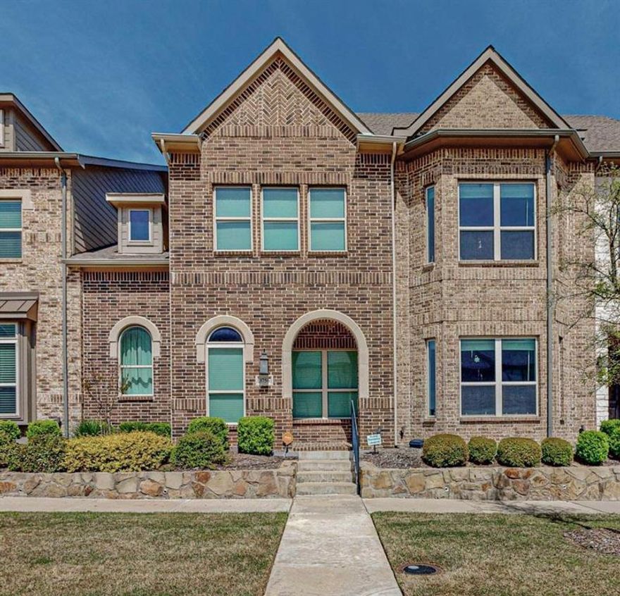 Located in the highly-rated Frisco ISD! This LIKE-NEW townhome boasts an open and inviting floorplan, featuring 3 bedrooms, 2.5 baths, PLUS a versatile STUDY room and a spacious 2-car garage. Enjoy the convenience of a private patio, cozy yard, and front porch for relaxing evenings.Inside, you'll find all the modern amenities you desire, including hardwood floors throughout the first floor & stairs, granite counters in the kitchen & master bath, stainless steel appliances, gas cooktop, smart lights, and even an Ecowater systems Reverse Osmosis for purified water. Washer dryer (upon request)and Fridge included. Mins away from The Star, Legacy West, HEB, and an array of entertainment options. Easy access to the Dallas North Tollway and proximity to major business centers. Luxury living at The Villages at Majestic Gardens, playgrounds, dog park, lush green spaces and scenic walking trails provide a tranquil escape from the city buzz while still enjoying the amenities Frisco has to offer.