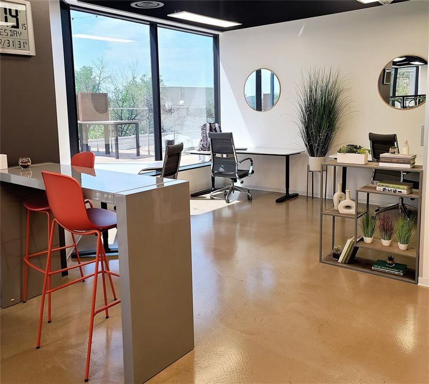 FULLY-FURNISHED (onsite receptionist, printing, refreshments, parking, utilities, janitorial etc.) for each private office. Access to conference rooms and shared amenities, local business phone lines with unlimited domestic long distance, 24-7 fitness center and all locations across DFW, Houston, Atlanta and Phoenix. Tenant and tenant's agent to verify all MLS information with on-site staff.