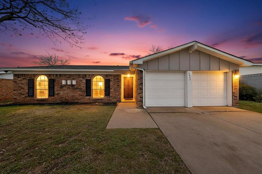 Cute home in Fort Worth is move in ready for it's new owner. Home has three bedrooms and two full bathrooms. 2 car garage. New carpet in bedrooms. Fresh paint. Living room flows into the kitchen and dining space and also has sliding doors that open to a nice sized backyard. A new stove being delivered shortly! Whether you are a first time buyer, downsizing, or an investor looking for a solid rental there is so much to love!