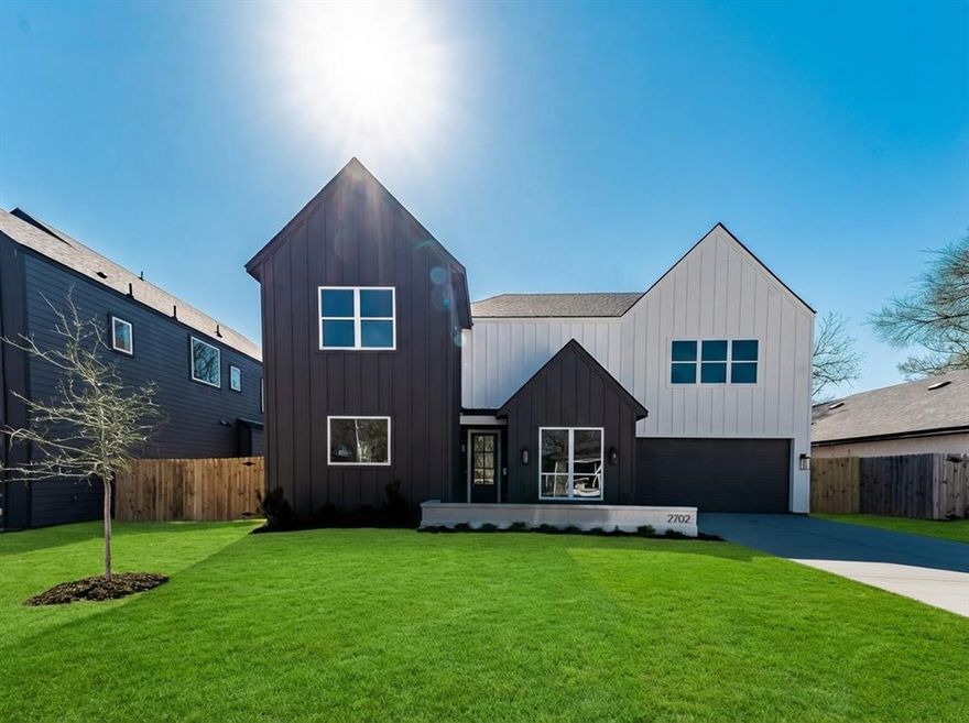 A masterpiece of modern farmhouse design, this 5-bedroom, 4-bathroom estate seamlessly blends timeless charm with contemporary luxury. Just 10 minutes from downtown, the home features luxury vinyl flooring throughout, quartz countertops, and custom designer-made cabinetry, creating a cohesive, sophisticated aesthetic. Two expansive living rooms and a dedicated recreational room offer versatile spaces for entertaining and family living, while soaring ceilings and abundant natural light highlight the home's refined architectural details. The stylish, spa-inspired bathrooms and luxurious primary suite provide a serene retreat, and the beautifully landscaped yard offers a private oasis for outdoor enjoyment. Every element of this residence has been meticulously curated, making it a rare opportunity to own a truly exceptional, turnkey modern farmhouse that epitomizes style, comfort, and refined living.