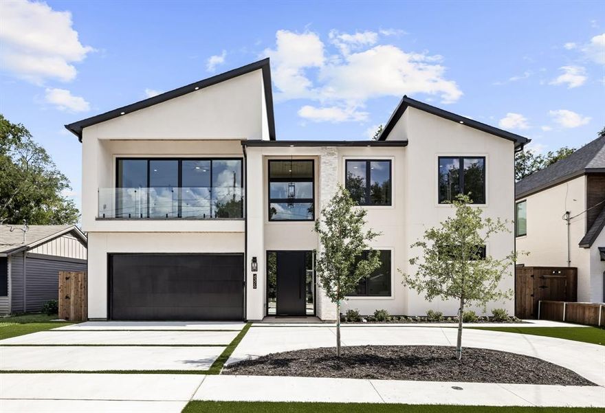 Introducing a stunning new construction by renowned IRACA Development, perfectly situated in the heart of Preston Hollow and within Dallas’ coveted private school corridor. This exceptional modern estate offers a seamless blend of luxury, technology, and comfort. Designed for elevated living, the home features 6 spacious bedrooms, including two lavish primary suites, each with spa-inspired ensuite baths that rival the finest resorts. Enjoy a private exercise room with scenic views and a flexible layout ideal for multigenerational living or extended guest stays. The gourmet kitchen is a culinary dream, showcasing a Wolf gas cooktop, 30” built-in Sub-Zero fridge and freezer, and a separate prep kitchen complete with a 36” Bertazzoni range—ideal for entertaining or daily ease. Two full laundry areas—one on each level—add to the home’s unmatched functionality. Entertainment abounds with a pre-wired media room, a large upstairs game room, and a 7-foot-deep in-ground pool, surrounded by sleek concrete pavers and low-maintenance turf. Additional highlights include backup generator wiring, smart home integration, and refined finishes throughout. A rare opportunity to own a state-of-the-art residence that embodies modern luxury in one of Dallas’s most prestigious neighborhoods.