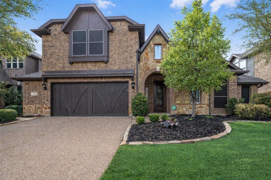 *5 BEDS + MEDIA ROOM + GAME ROOM + OVERSIZED 2.5 CAR GARAGE!*WALKING DISTANCE TO POOL & PARK! 
Welcome to this beautifully maintained 5-bedroom, 3-bath home in the sought-after Steadman Farms community, offering a bright, open-concept layout filled with natural light. Incredible floorplan with the majority of bedrooms positioned on the first floor. Hand scraped hard wood floors throughout the downstairs offer a luxury feel. A grand circular foyer creates a stunning first impression, leading into the main living area featuring hand-scraped wood floors and a floor-to-ceiling stone gas fireplace that flows seamlessly into the kitchen and dining spaces—perfect for everyday living and entertaining.

The kitchen showcases granite countertops, an expansive island with breakfast bar seating, gas cooktop, abundant cabinetry, walk-in pantry, and a cozy breakfast nook with a window bench overlooking the backyard. A formal dining area provides an ideal space for hosting. The spacious primary suite offers bay windows, a sitting area, and an en-suite bath with dual sinks, granite countertops, soaking garden tub, separate shower with bench, and walk-in closet. Secondary bedrooms offer flexibility, with two located downstairs near a full bath, including built-ins and a walk-in closet. The fifth bedroom provides versatile functionality, ideal for a home office, flex space, complete with a walk-in closet.

Upstairs features an additional bedroom with dual closets, a nearby bath, a media room, and a versatile flex space with a built-in desk—perfect for work or play.

Step outside to a large backyard with plenty of grass space for pets and play, along with a covered patio with a ceiling fan—ideal for relaxing or entertaining during Texas summer days. Conveniently located just minutes from shopping, dining, schools, and major roadways, and within walking distance to the community pool and park, all zoned for highly acclaimed Keller ISD.