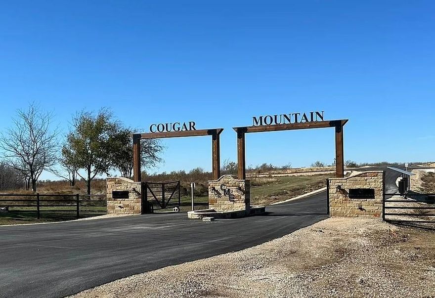 Welcome to Cougar Mountain Estates, a stunning new gated development nestled between Cresson and Granbury. This property offers a serene countryside setting with beautiful landscapes. Ready for your new home!
