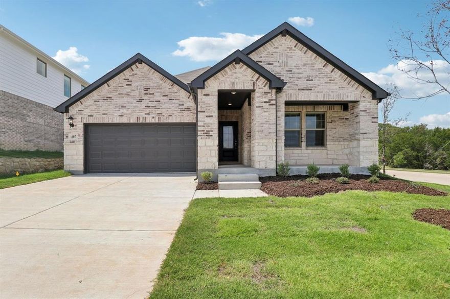 Brand new, energy-efficient home available by Jul 2025! Debate what to wear in the Preston's impressive walk-in closet located just off the private primary suite bath. Sizeable secondary bedrooms are ideal for kids or guests. The spacious living area flows seamlessly outdoors to the covered back patio. Ditch your long commute with quick access to McKinney, Frisco, and Richardson on US 380 and spend more time doing what you love. Play fetch at the nearby dog park or bike the miles of Simpson Crossing’s trails and greenspace. Kids will love the community playground and resort-style pool. We also build each home with innovative, energy-efficient features that cut down on utility bills so you can afford to do more living.* Each of our homes is built with innovative, energy-efficient features designed to help you enjoy more savings, better health, real comfort and peace of mind.