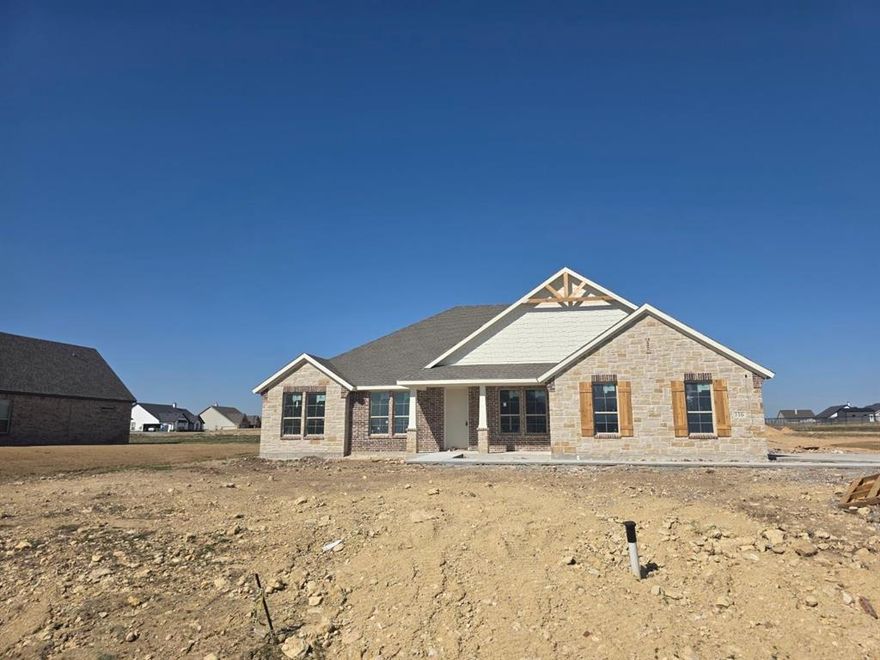 Estimated May 2026 completion! Ask us about our Trade In Trade Up program, we can buy your home! We are excited to introduce a brand new floor plan called the Salado! The entry is open to a bright flex Room on the right. The private owner's suite is separate from bedrooms 2 through 4. The owner's suite is complete by including a garden tub, separate shower, private commode, walk in closet, and dual, separate vanities. Adjacent to the owner's suite is the large living room with a fireplace option and open to the spacious island kitchen.