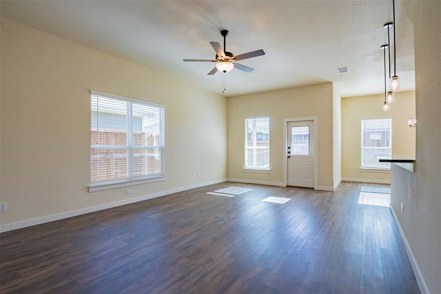 This property is located in Venus, Texas within the prestigious Midlothian ISD and only a short 30 minute commute to downtown Dallas. Contemporary high end features include stainless steel built in appliances, upgraded cabinets, tiled back splash, under-mount kitchen sink, upscale wood look vinyl plank flooring in living, dining and wet areas, upgraded carpet in bedrooms, walk in closets, large walk in shower in master bath, utility area with full size washer and dryer connections, 2 car front entry garage, beautifully landscaped with private fenced back yard. Professionally maintained front yard and sprinkler system. APPLY ON-LINE TODAY!