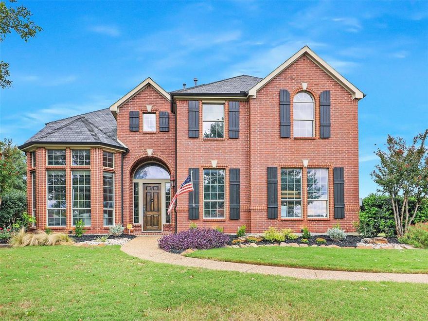 Welcome to this beautifully appointed 4 bed, 3.5 bath home that perfectly blends luxury and comfort. Built on a full acre, this luxury residence offers ample space both inside and out for entertaining and everyday living. Step through the new travertine tiled entrance and be greeted by an elegant curved staircase and soaring ceilings that set the tone for the home's quiet sophistication. Features include three spacious living spaces and two dining rooms, providing flexibility for both formal gatherings and private family time. The gourmet kitchen features a gas range, granite countertops, an island, and a large bay window over the sink for an expansive view of the backyard all the way to the wooded edge of the property. The primary suite is a true retreat with a sitting area, luxurious ensuite bath with separate vanities and a generous walk-in closet. Upstairs, 3 bedrooms and a large game room as well as a dedicated media room offer room to play and entertain. The media equipment and leather furniture stay! Outside, the expansive backyard offers plenty of space for a pool or outdoor living structures, and a path through the woods leads directly to Roadrunner Trail in Coyote Meadow and Cypress Park. With timeless finishes, thoughtful design, and abundant space for family and friends, this home offers an exceptional opportunity to live in one of the most sought after neighborhoods in Fairview, where homes do not often go on the market.