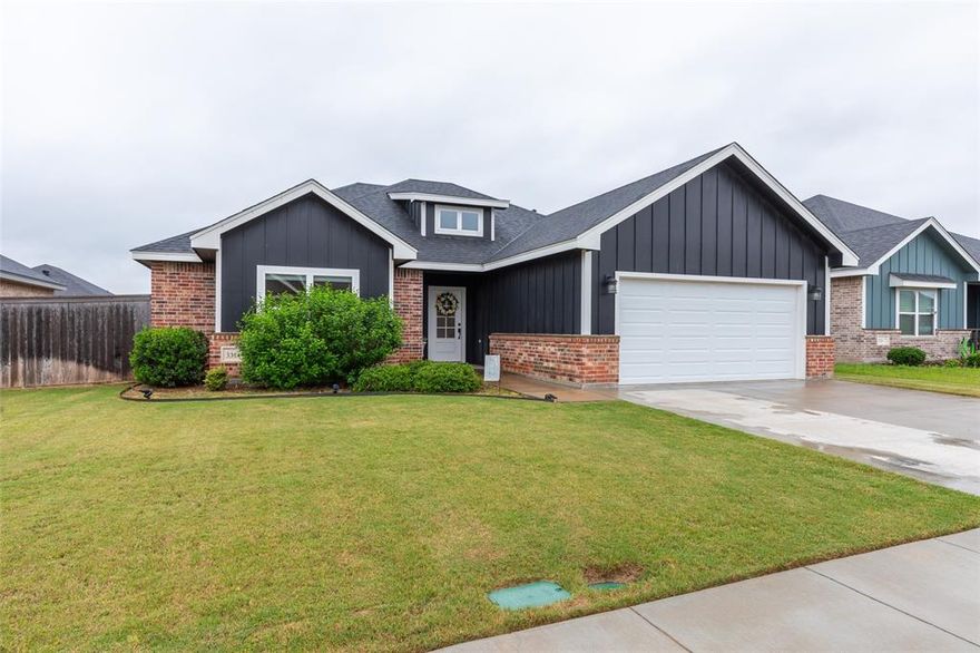 Welcome to this beautifully maintained 3-bedroom, 2-bath home built in 2020, located in the desirable Carriage Hills subdivision within Wylie ISD. Offering 1,632 square feet of thoughtfully designed living space, this home features a bright and open floor plan perfect for both everyday living and entertaining.
The spacious living area flows seamlessly into the kitchen, complete with a large island, decorative lighting, and ample cabinet space. Luxury vinyl plank flooring runs throughout the main areas, providing both durability and style.
The private primary suite offers a relaxing retreat with dual sinks, a separate shower, and a large walk-in closet with a custom closet system. Secondary bedrooms are well-sized and ideal for family, guests, or a home office.
Enjoy outdoor living on the covered patio overlooking a landscaped backyard with wood fencing—perfect for relaxing or entertaining. Additional highlights include a 2-car front-facing garage, energy-efficient features, and modern construction.
Conveniently located near Wylie schools with easy access to shopping and dining, this move-in-ready home is one you don’t want to miss!