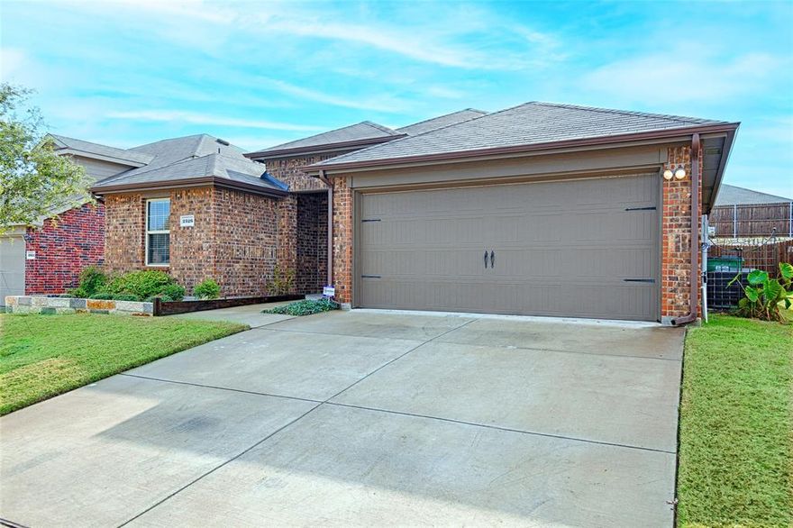 Relax & listen to the birds on your covered front porch overlooking a TREED GREENBELT! Bike the treed trail near the home & enjoy many community pools, parks, playgrounds, dog parks & clubhouse! Woodcreek is a fun place to live with community events & you can walk to the middle school! The elementary is nearby too. This practically new home has beautiful brick elevation with nice landscaping. An open floorplan with 3 beds, 2 full baths & 2 car garage. The primary is split with a oversized walk in shower & large walkin closet! The living room, dining room & kitchen are quite large for your family gatherings! Luxury vinyl plank flooring, granite countertops, kitchen island, stainless steel appls which includes a refrigerator, white subway backsplash & 2 in faux blinds throughout! The home features SmartHome Technology with total home control panel, a programmable thermostat, a Kwikset door lock, a Skybell & a Liftmaster WIFI garage door opener!
