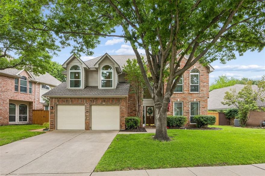 Welcome to this charming two-story home located in the highly sought-after Stonebridge Ranch community, zoned to top-rated McKinney ISD schools. This spacious 4-bedroom, 2.5-bath residence offers a thoughtful layout with the primary suite conveniently located on the first floor, providing both comfort and privacy.The heart of the home features a warm and inviting living area accented by a beautiful brick partition with a stylish cutout that seamlessly connects the kitchen and living room—perfect for both everyday living and entertaining. Upstairs, you’ll find a game room, secondary bedrooms and a recently updated bathroom, adding a fresh, modern touch.

Recent upgrades include Pella windows installed in 2024, enhancing energy efficiency and natural light throughout the home, as well as fresh carpeting on the stairs and throughout the upper level.

Step outside to enjoy the covered patio—ideal for relaxing or hosting gatherings year-round. Located within walking distance to a nearby golf course, this home combines comfort, convenience, and an active lifestyle in one of McKinney’s most desirable neighborhoods.