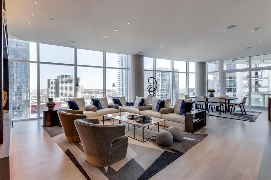 The epitome of luxurious urban living nestled in the vibrant heart of the prestigious Arts District. This highly sought after quarter floor home spans over 2,400 square feet of living space and terrace. Boasting two bedrooms and two full baths with an elegant natural flow. Direct elevator access greets you with an abundance of natural light flooding through the floor-to-ceiling windows, framing the picturesque cityscape beyond. The private terrace invites you to unwind in serenity. Custom upgrades include a designer kitchen, bespoke built-ins, sleek window treatments, Crestron lighting-sound system with integrated speakers. Museum Tower curated services-amenities: 24-7 concierge-valet, 80-foot pool, great lawn, fitness room, saunas, guest suites, dog parks and more. Happy hours and social events that foster a sense of community among residents. World-class dining, shopping, or entertainment, all are just moments away from your doorstep.