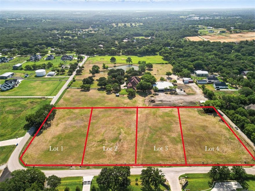 1 acre lots with no HOA in Argyle ISD! Dont miss out on this opportunity to build your dream home in North Argyle on 1 acre lots with no HOA. 

These premier lots offer the perfect blend of space, privacy, and convenience within close access to FM 1830 and Country Club Rd. With gently rolling terrain and open pasture views, each homesite provides an ideal canvas to build your custom dream home. These lots are located in Denton ETJ, which allows you to take advantage of Argyle ISD, Argyle water supply, and no City taxes. 

These properties combine the charm of country living with the benefit of top-tier schools and nearby amenities. Enjoy the freedom of a full acre with plenty of room for a pool, outdoor living space, workshop, and additional garage structure.

Just minutes from local dining, boutique shopping, and major commuter routes, you’ll experience peaceful surroundings without sacrificing accessibility. For the golfers and country club enthusiast, this location is 5 minutes from Denton Country Club and 10 minutes from Lantana Country Club. The local favorite, Marty B's entertainment district, is also only 10 minutes away. 

Utilities available. Bring your own builder and create the lifestyle you’ve been looking for in one of North Texas’ most sought-after communities. Deed restrictions will apply to maintain the elevated luxury estate lots that surround this area of Argyle.