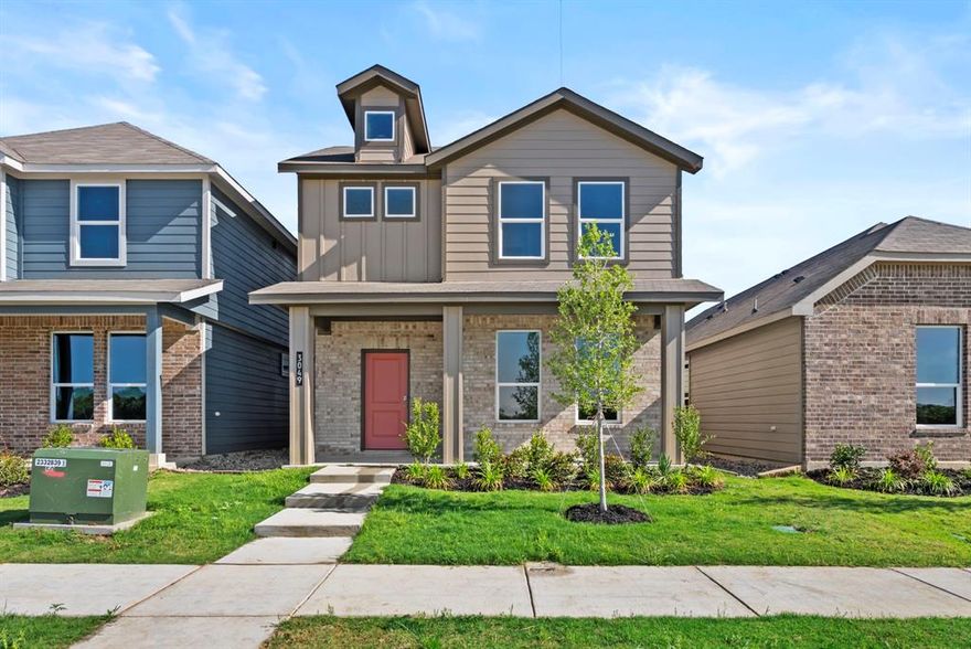 *Seller is willing to assist with closing costs or a rate buy-down through preferred lender with an acceptable offer. * The Walnut is a two-story, approx 2,075 sq. ft., 4-bedroom, 2.5-bathroom floor plan designed with you in mind. The inviting front porch immediately opens to the open concept living, dining, and kitchen area. The kitchen features stainless steel appliances with electric cooking range, granite countertops, and large pantry. Upstairs, the main bedroom suite, promises relaxation with a large bathroom and walk-in closet. A loft space, laundry room, three secondary bedrooms and a secondary full bathroom are also located upstairs. You’ll enjoy added security in your new home with our Home is Connected features. Using one central hub that talks to all the devices in your home, you can control the lights, thermostat and locks, all from your cellular device. Additional features include: covered patio off the kitchen, Ceramic tile flooring at Entry, Hallways, Kitchen, Family Room, Utility and Bathrooms.