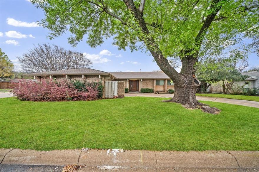 Welcome to 15606 Kingscrest Circle, a charming and well-cared-for home nestled in an established neighborhood in Dallas. Built in 1968, this 4-bedroom, 2-bath residence offers timeless character, comfortable living spaces, and a layout designed for everyday living. Step inside to an inviting floor plan with open, well-connected living areas that provide both functionality and warmth. The cozy living room features a classic fireplace that adds charm and serves as the perfect focal point for relaxing evenings or gathering with family and friends. Natural light flows through the home, enhancing the welcoming atmosphere and creating comfortable spaces to unwind or entertain. The kitchen and dining areas transition seamlessly, offering flexibility for daily meals or hosting special occasions. Each bedroom is generously sized, and the primary suite includes a private bath for added convenience. Thoughtfully designed living spaces make this home both practical and inviting. Situated on a spacious 7,564 sq ft lot, the property features a welcoming front yard and a large backyard ideal for weekend cookouts, gardening, pets, or simply enjoying the outdoors. With plenty of room to personalize, the outdoor space offers endless possibilities. Located within Richardson ISD, this home is zoned to established neighborhood schools and enjoys convenient access to major highways, shopping, dining, and local parks. The surrounding community offers a mature tree-lined setting with a true neighborhood feel while still being close to all that Dallas has to offer. HOA includes a community pool, tennis courts, playground area, & a basketball court. Full of charm, warmth, and opportunity, this Kingscrest Circle home is ready for its next chapter. Don’t miss your chance to make it yours.
