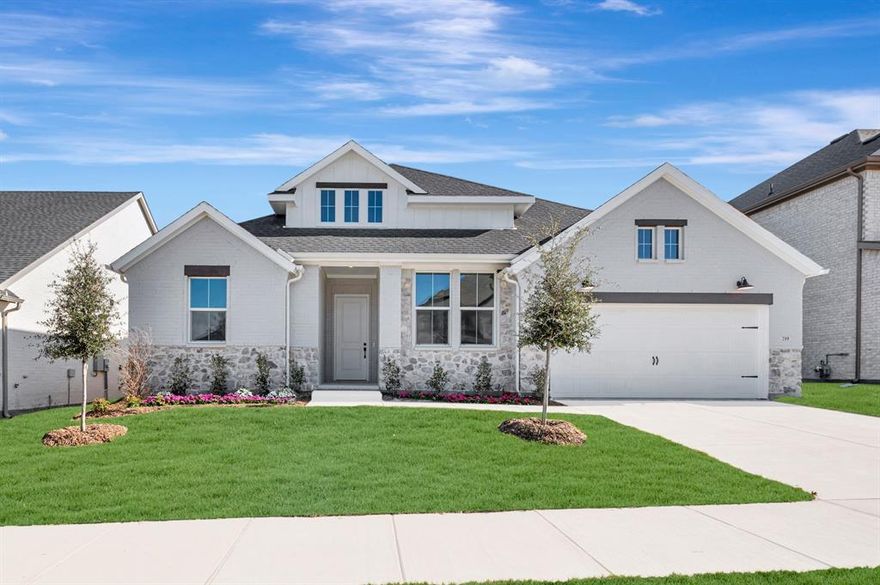 Imagine coming home to a place where every space feels designed for the way you actually live—from quiet mornings with coffee on the patio to lively gatherings with friends and family. Welcome to 719 Emerald Heights, a beautifully designed home in the sought-after Elevon community.

Built by K. Hovnanian Homes, this thoughtfully crafted single-story layout offers the rare combination today’s buyers are searching for—generous living spaces, flexible rooms, and elegant designer finishes throughout.

Step inside and you’re immediately welcomed by a light-filled entry that opens into a spacious great room with soaring ceilings and a cozy fireplace, creating the perfect gathering space for everyday living and memorable celebrations. The chef-inspired kitchen is the heart of the home, featuring a large center island, pendant lights, and a seamless flow into the dining and living areas—ideal for entertaining or staying connected with loved ones while cooking.

When it’s time to focus, a private home office with barn doors provides a quiet place to work or study. When it’s time to relax, the dedicated media room and activity space offer endless possibilities. Get organized with the convenience of the HovHub, just off the foyer.

The primary suite is designed for comfort and relaxation, featuring an ensuite bath with freestanding tub, separate shower, dual vanities, and a spacious walk-in closet—a peaceful escape at the end of the day.

Out back, the generous covered patio creates a perfect extension of the home ready for evening sunsets or weekend barbeques.

Life in Elevon adds even more to love, with resort-style amenities, pools, parks, scenic trails, playgrounds, and community gathering spaces designed to bring neighbors together and create lasting memories.

Homes that combine style, space, and flexible living like this don’t come along often—and once you walk through the door, you’ll understand why this one truly feels like home.