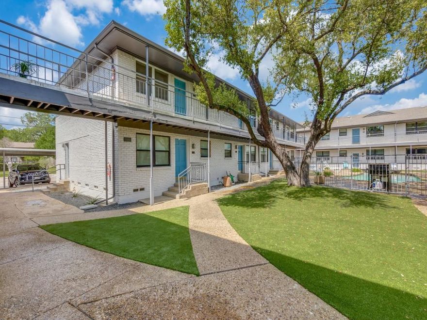 Experience effortless living in one of the most desirable neighborhoods in Dallas. This beautifully updated second-floor apartment offers a bright, modern layout overlooking the sparkling community pool—perfect for a relaxed and stylish lifestyle.

Step inside to find plush carpeting in the living area, which flows seamlessly into a flexible dining or home office space and a thoughtfully updated kitchen. Featuring modern appliances, including a refrigerator, dishwasher, microwave, and electric range, this residence provides both function and style.

The bedroom highlights a ceiling fan and generous closet space, combining comfort with practicality. The well-appointed double-entry bathroom showcases dual mirrors and ample counter space for convenience. In-unit, a high-efficiency washer and dryer make daily routines easy and efficient.
A dedicated reserved covered carport and beautifully maintained community grounds add to this residential appeal, offering a welcoming sense of home. With its prime location near some of the best shopping, dining, and entertainment in Dallas. This apartment provides the perfect blend of simplicity, comfort, and location.

No pets permitted. Schedule your private tour today!