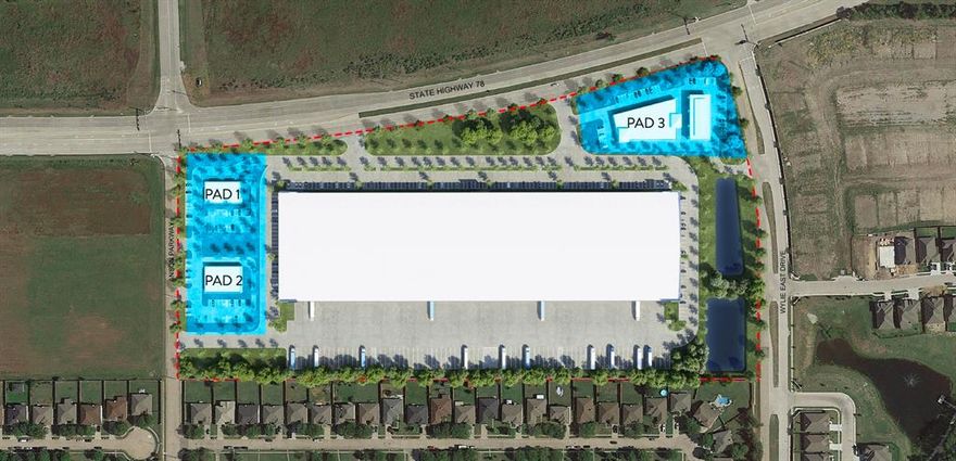 1.65 acre hard corner lot (Lot 3, located at the corner of 78 and Wylie East Drive) for sale on busy Hwy 78 in rapidly growing Wylie, TX.  Zoned Corridor Commercial, which allows for Retail, Personal Service, Office, and Light Commercial.  Located across from the Wylie Automotive Facility and next to the Wylie Business Center--a 274,000 SF Logistics Center.  
Across the street from Kansas City City Southern Intermodal, near Walmart and Wylie East High School.  
Located very close to Lake Lavon on Hwy 78 between President George Bush Turnpike and Hwy 380.  
Car count on 78 is over 49,000 daily in each direction, per the Wylie EDC.
