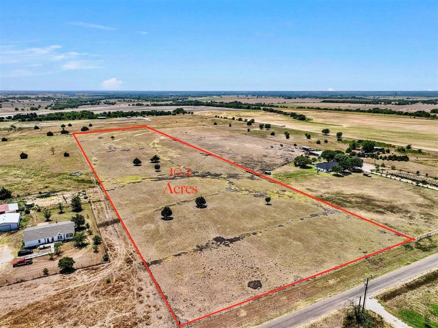 *UPDATE NOV 14 NEW WATER METER INSTALLED. THIS IS ONE OF THE FEW PROPERTIES IN THE AREA THAT HAVE A WATER UTILITY PROVIDER*. *BACK ON MARKET! PREVIOUS BUYER FINANCING FELL THROUGH.* Spectacular looking 10.22 Acres in 5 Points Waxahachie! Land has the perfect feel of being out in the country and not too far from the city! This is the cheapest land on the market. Come see this beautiful flat land prime for building the home of your dreams or place a mobile home. Animals are welcome. Buyers to do their own due diligence. Land could possibly be subdivided or claimed as Agricultural exemption in the future once qualified. Power and Water utilities are easily accessible in front of the land.